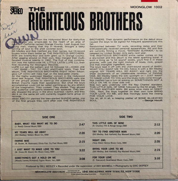 The Righteous Brothers : Some Blue-Eyed Soul (LP, Album)