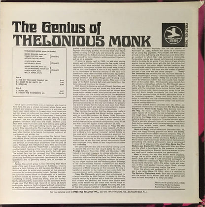 Thelonious Monk : The Genius Of Thelonious Monk (LP, Comp, RE, RM)