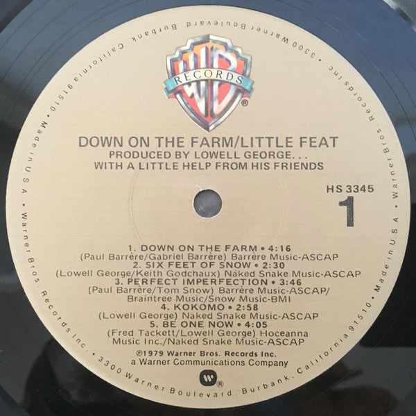 Little Feat : Down On The Farm (LP, Album, Jac)