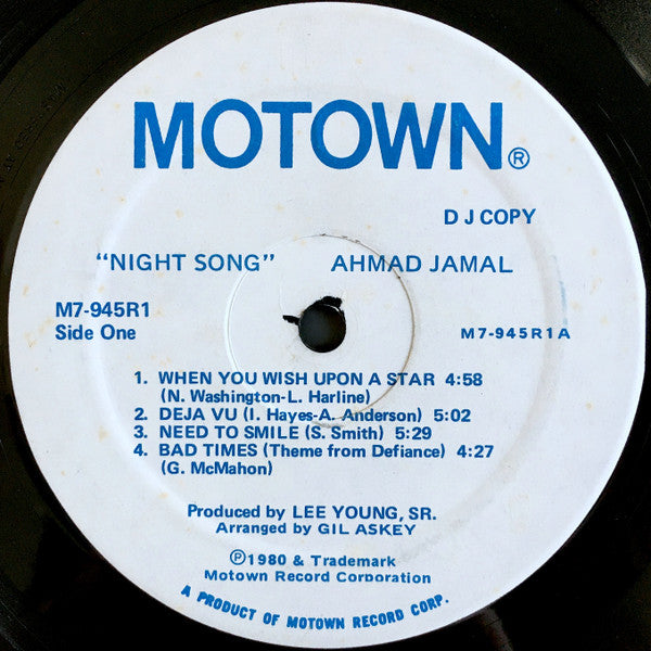 Ahmad Jamal : Night Song (LP, Album, Promo)