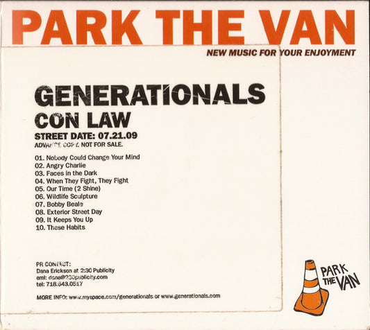 Generationals : Con Law (CD, Advance, Album, Dig)