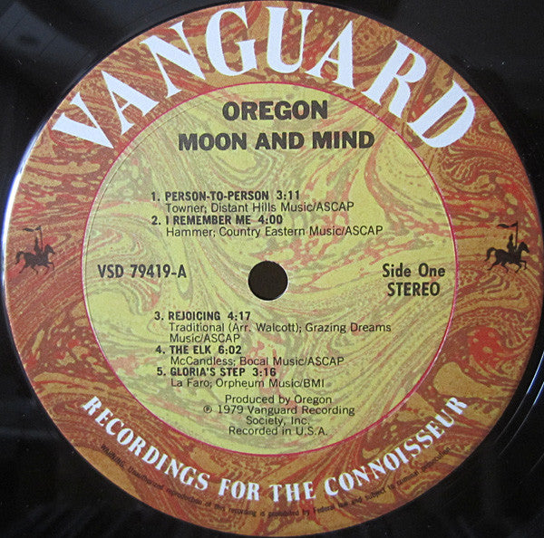 Oregon : Moon And Mind (LP, Album, Pit)