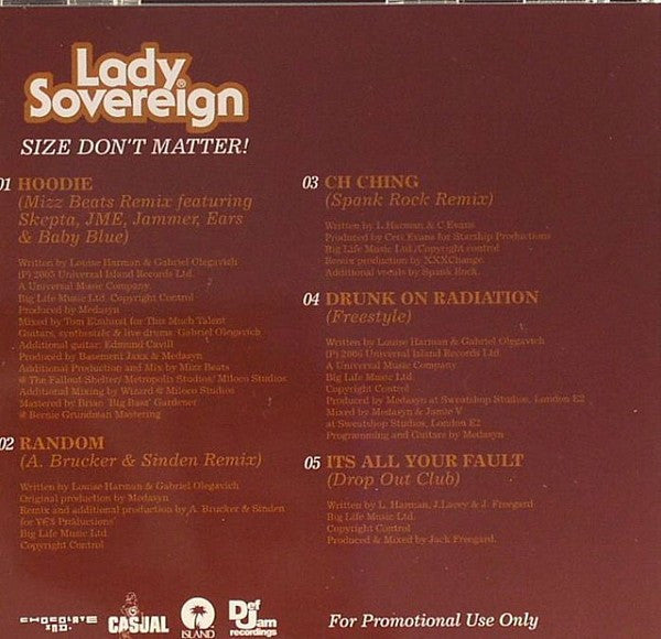 Lady Sovereign : Size Don't Matter! (CD, EP, Ltd, Promo)