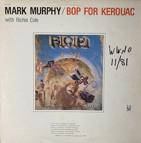 Mark Murphy : Bop For Kerouac (LP, Album, Promo)