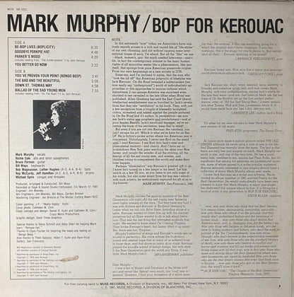 Mark Murphy : Bop For Kerouac (LP, Album, Promo)