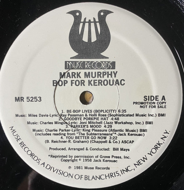 Mark Murphy : Bop For Kerouac (LP, Album, Promo)