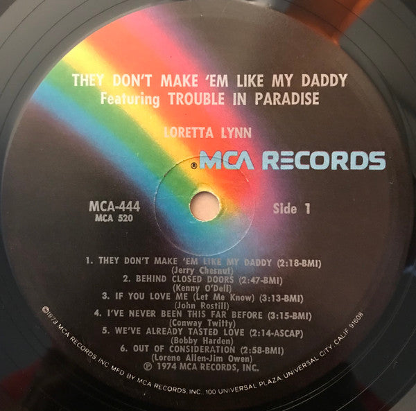 Loretta Lynn : They Don't Make 'Em Like My Daddy (LP, Glo)