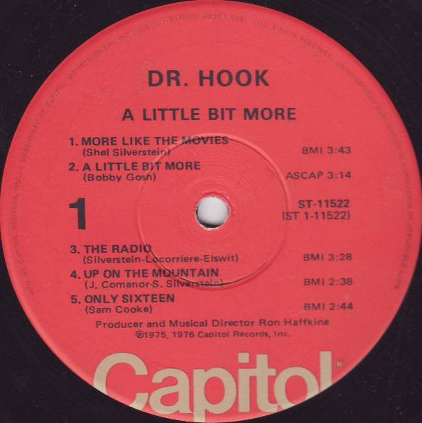 Dr. Hook : A Little Bit More (LP, Album, Win)