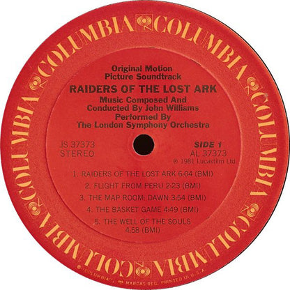 John Williams (4) : Raiders Of The Lost Ark (Original Motion Picture Soundtrack) (LP, Album)