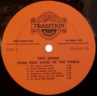 Pete Seeger : Sings Folk Music Of The World (LP, Album)