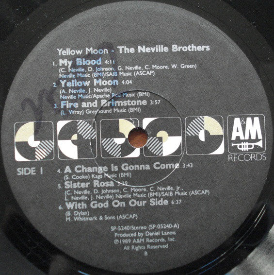 The Neville Brothers : Yellow Moon (LP, Album, Ele)