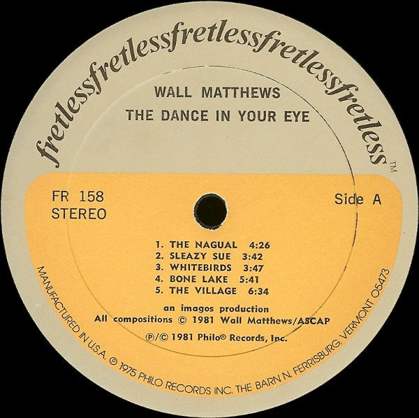 Wall Matthews : The Dance In Your Eye (LP, Album)