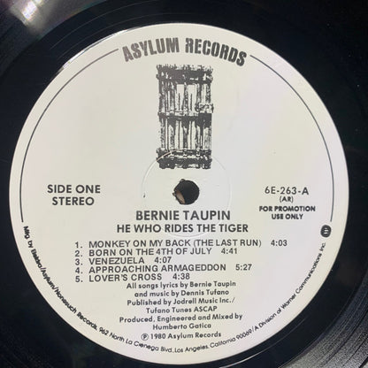 Bernie Taupin : He Who Rides The Tiger (LP, Album, Promo, All)