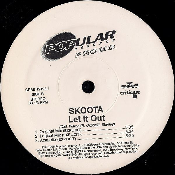 Skoota : Let It Out (12", Promo)