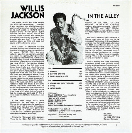 Willis Jackson : In The Alley (LP, Album)