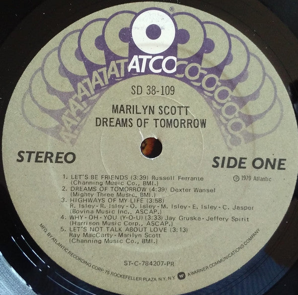 Marilyn Scott : Dreams Of Tomorrow (LP, Album, PR )