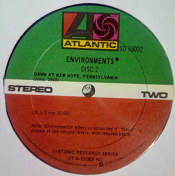 No Artist : Environments (New Concepts in Stereo Sound) (Disc 2) (LP, RI )