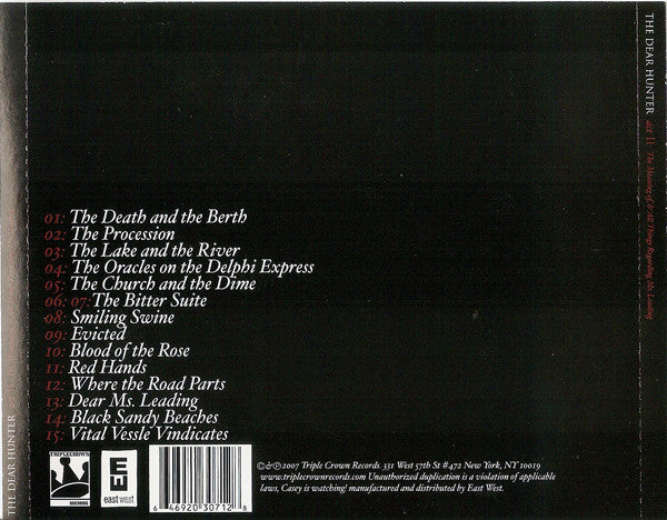 The Dear Hunter : Act II: The Meaning Of, & All Things Regarding Ms. Leading (CD, Album)