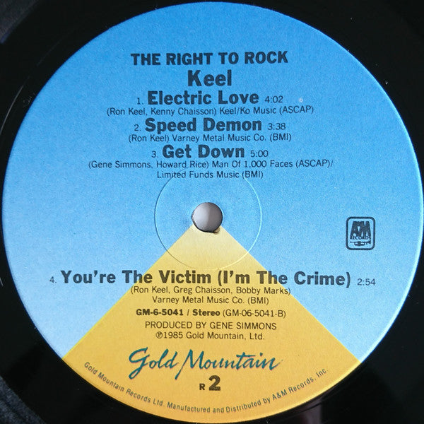 Keel : The Right To Rock (LP, Album)