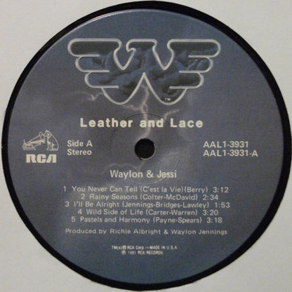 Waylon Jennings And Jessi Colter : Leather And Lace (LP, Album, Ind)