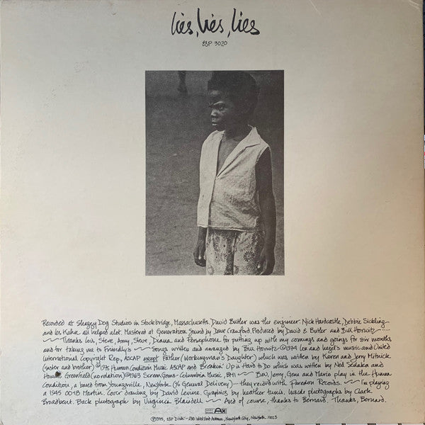 Bill Horwitz : Lies, Lies, Lies (LP, Album, Gat)