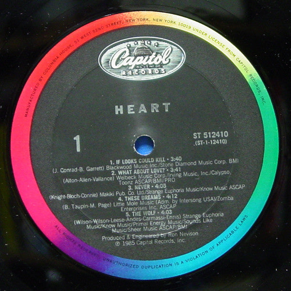 Heart : Heart (LP, Album, Club)