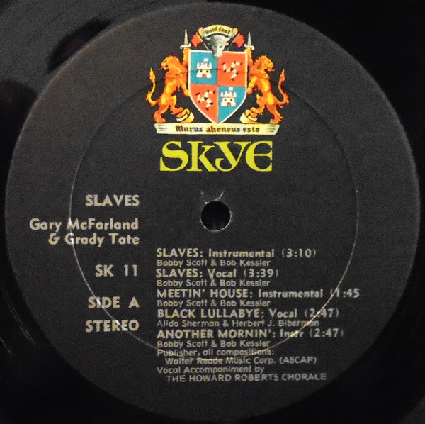 Grady Tate With The The Gary McFarland Orchestra, Bobby Scott : Slaves (LP, Album)