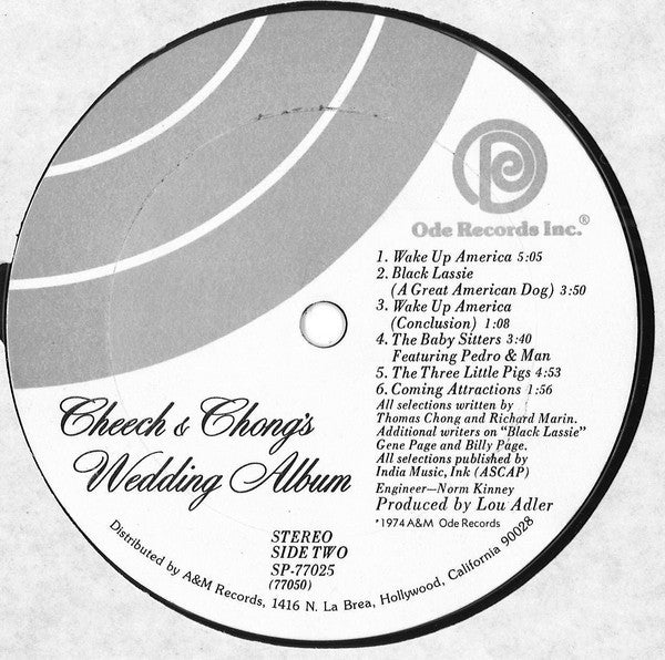 Cheech & Chong : Cheech & Chong's Wedding Album (LP, Album, Ter)