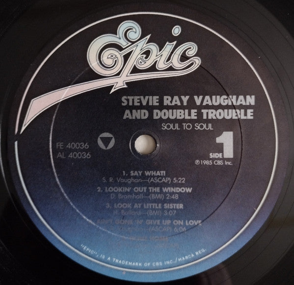 Stevie Ray Vaughan And Double Trouble* : Soul To Soul (LP, Album)