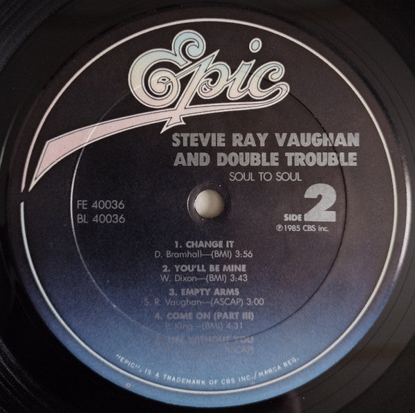 Stevie Ray Vaughan And Double Trouble* : Soul To Soul (LP, Album)