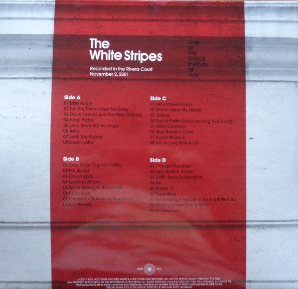 The White Stripes : Live At The Detroit Institute Of Arts (LP, Album, Cle + LP, Album, Whi + DVD-V + 7", Sing)