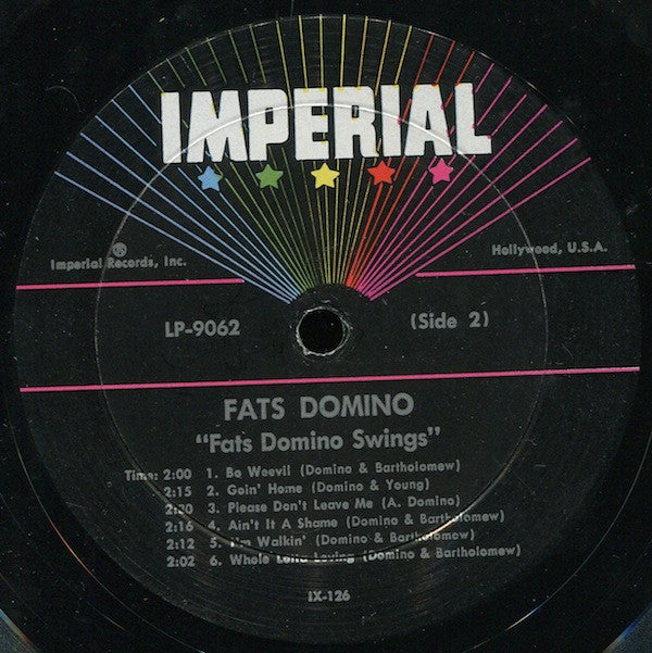 Fats Domino : Fats Domino Swings (LP, Album, Mono)