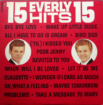 Everly Brothers : 15 Everly Hits 15 (LP, Comp, Mono)