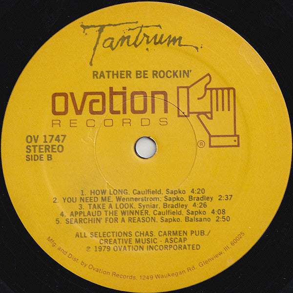 Tantrum (9) : Rather Be Rockin' (LP, Album)