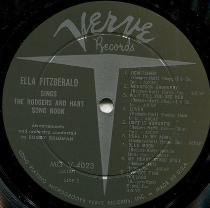 Ella Fitzgerald : Sings The Rodgers And Hart Song Book Volume 2 (LP, Album, Mono)