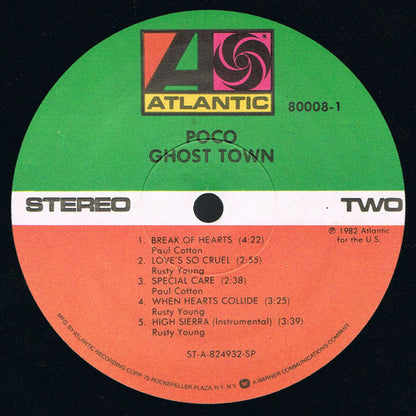 Poco (3) : Ghost Town (LP, Album, Spe)