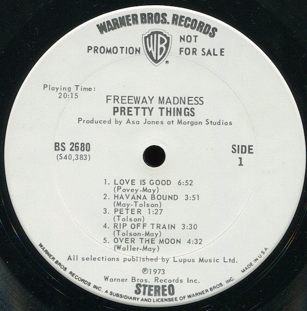 The Pretty Things : Freeway Madness (LP, Promo)