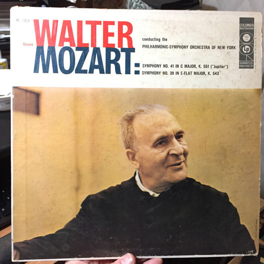Bruno Walter, The New York Philharmonic Orchestra, Wolfgang Amadeus Mozart : Symphony No. 41 In C Major, K. 551 ("Jupiter") / Symphony No. 39 In E-flat Major, K. 543 (LP, Mono, Hol)
