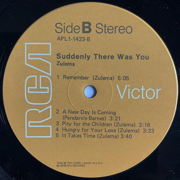 Zulema : Suddenly There Was You (LP, Album)