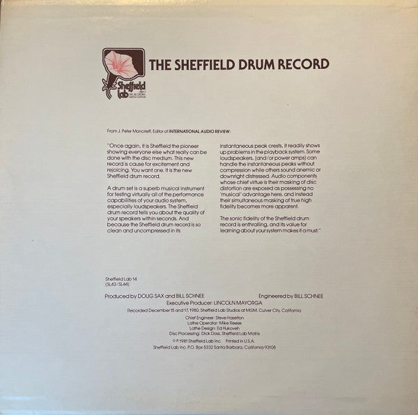 Jim Keltner / Ron Tutt : The Sheffield Drum Record (12", Ltd, Dir)