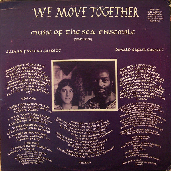 The Sea Ensemble : We Move Together (LP, Album, Quad)