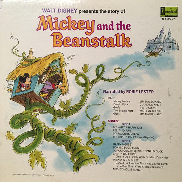 Various : The Story Of Mickey And The Beanstalk (LP, Mono, Gat)