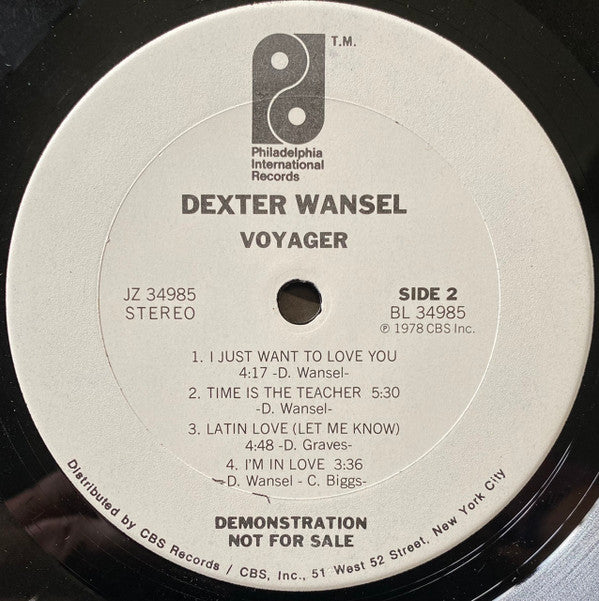 Dexter Wansel : Voyager (LP, Album, Promo, Ter)