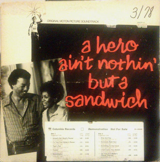 Hubert Laws Group : A Hero Ain't Nothin' But A Sandwich (Original Motion Picture Soundtrack) (LP, Album, Promo)