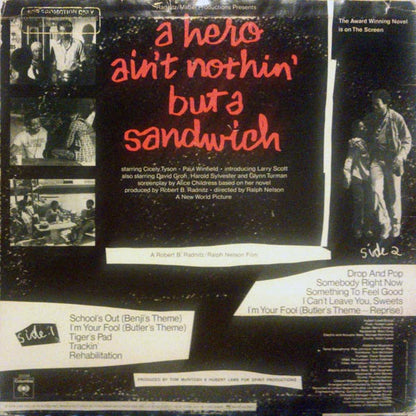 Hubert Laws Group : A Hero Ain't Nothin' But A Sandwich (Original Motion Picture Soundtrack) (LP, Album, Promo)