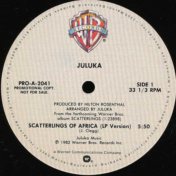 Juluka : Scatterlings Of Africa (12", Promo)