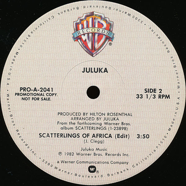 Juluka : Scatterlings Of Africa (12", Promo)