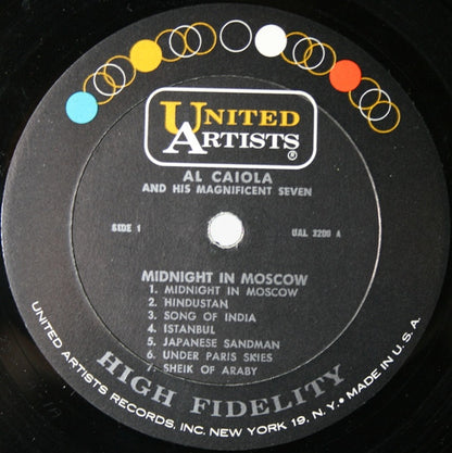 Al Caiola And His Magnificent Seven : Midnight In Moscow (LP, Album, Mono)