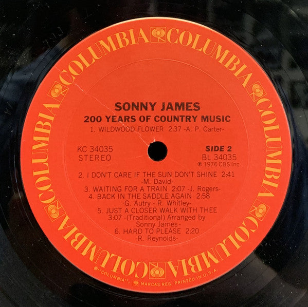 Sonny James : 200 Years Of Country Music (LP)