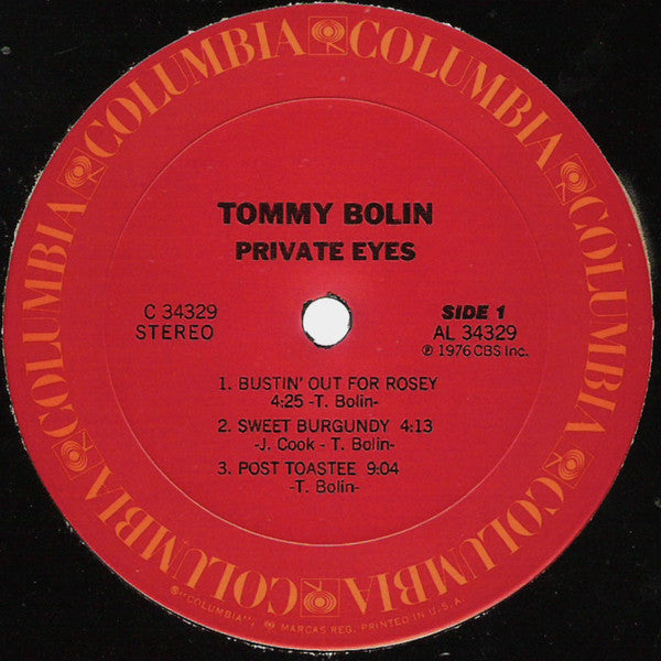 Tommy Bolin : Private Eyes (LP, Album)